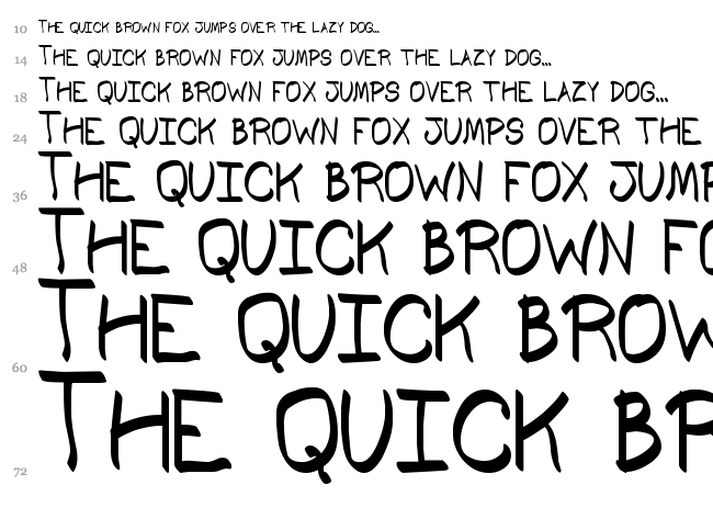 Comic's of South St font waterfall